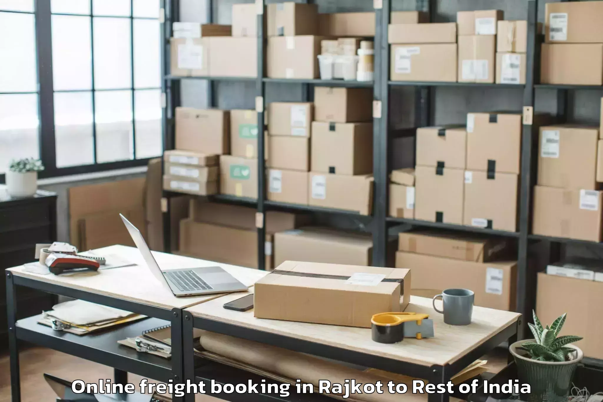 Leading Rajkot to Ngwalwa Online Freight Booking Provider